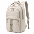 Sac ¨¤ dos 45 x 30 x 18 cm en textile synth¨¦tique beige multipoches pour usage quotidien