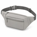 Grey polyester fanny pack 30 cm with adjustable strap