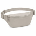 Fanny pack 30 x 15 x 7 cm in beige synthetic material with adjustable strap, minimalist style