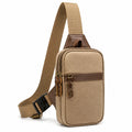 Sac bandoulière 18 x 10 x 30 cm en toile beige pour rangement quotidien style urbain