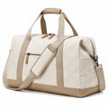 Sac de voyage 50 x 25 x 30 cm en tissu beige à bandoulière réglable