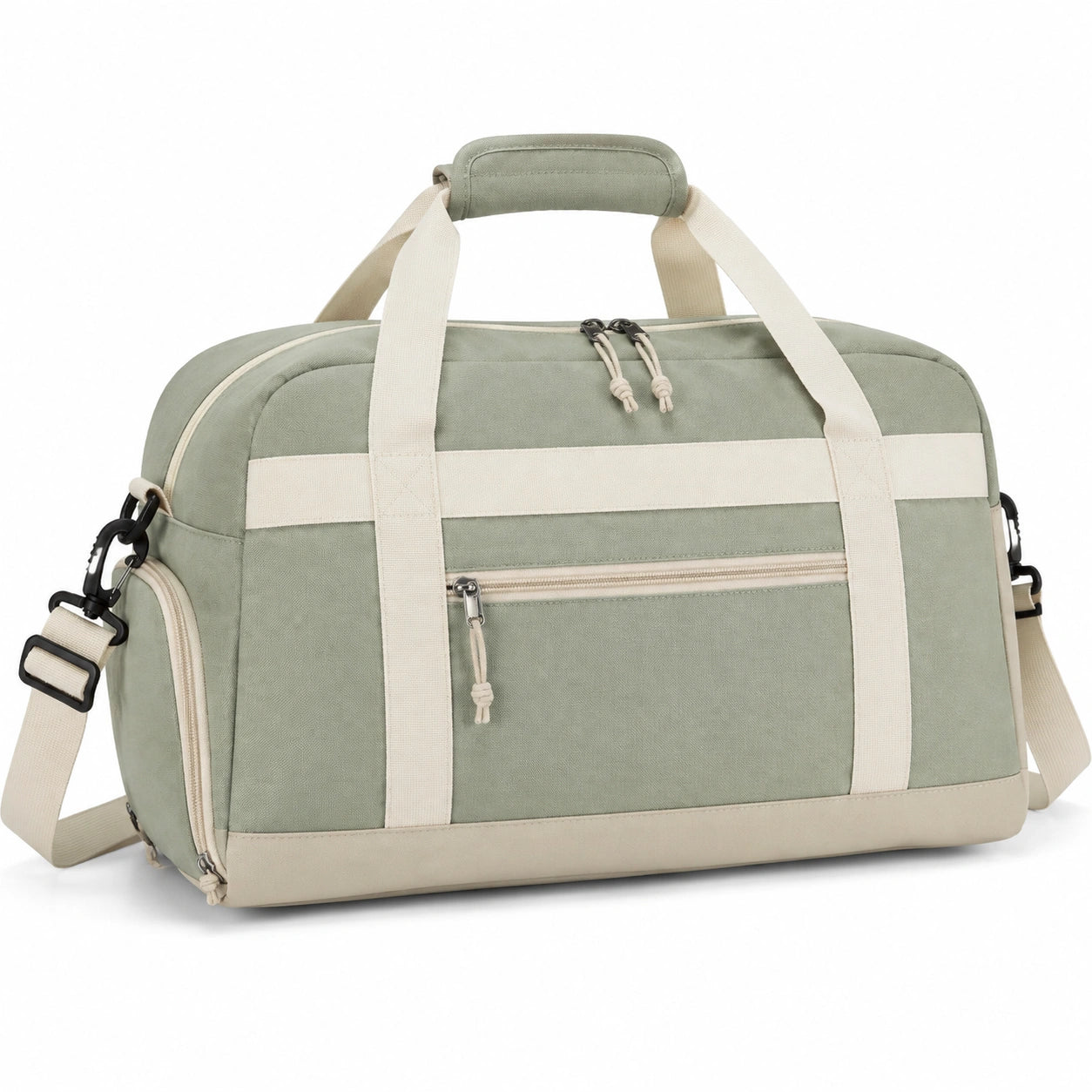 Sauge et Beige 45 x 25 x 28 cm Duffle Bag with Shoulder Strap
